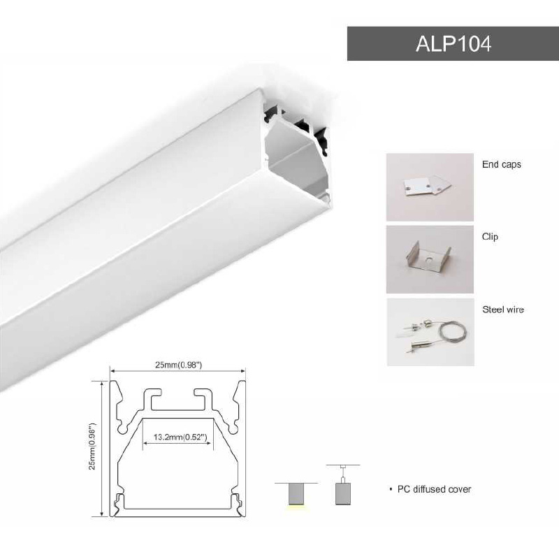 HL-A052 Aluminum Profile - Inner Width 12mm(0.47inch) - LED Strip Anodizing Extrusion Channel HL-A052 Aluminum Profile - Inner Width 12mm(0.47inch) - LED Strip Anodizing Extrusion Channel